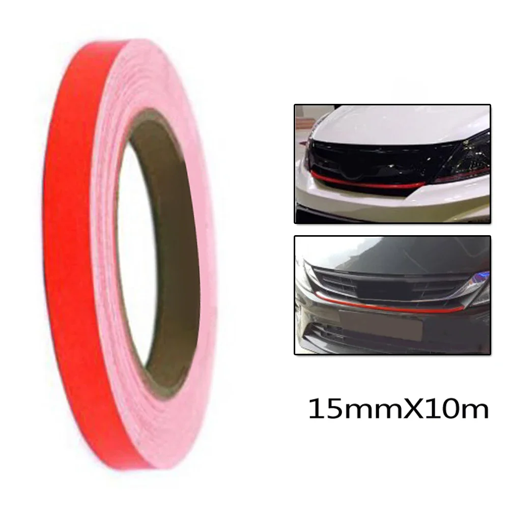 Heat Transfer Vinyl Roll - 15mm X10m Red Lining Reflective Vinyl