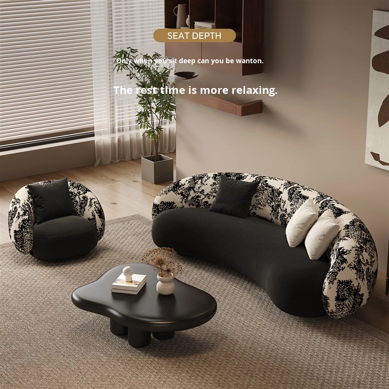 Retro Style Sectional Sofa Sue - Commercial Fabric Printing recension och pris