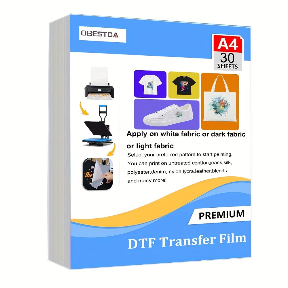 A4 30 Pcs DTF Transfer Film PE - Heat Transfer Vinyl Roll recension och pris