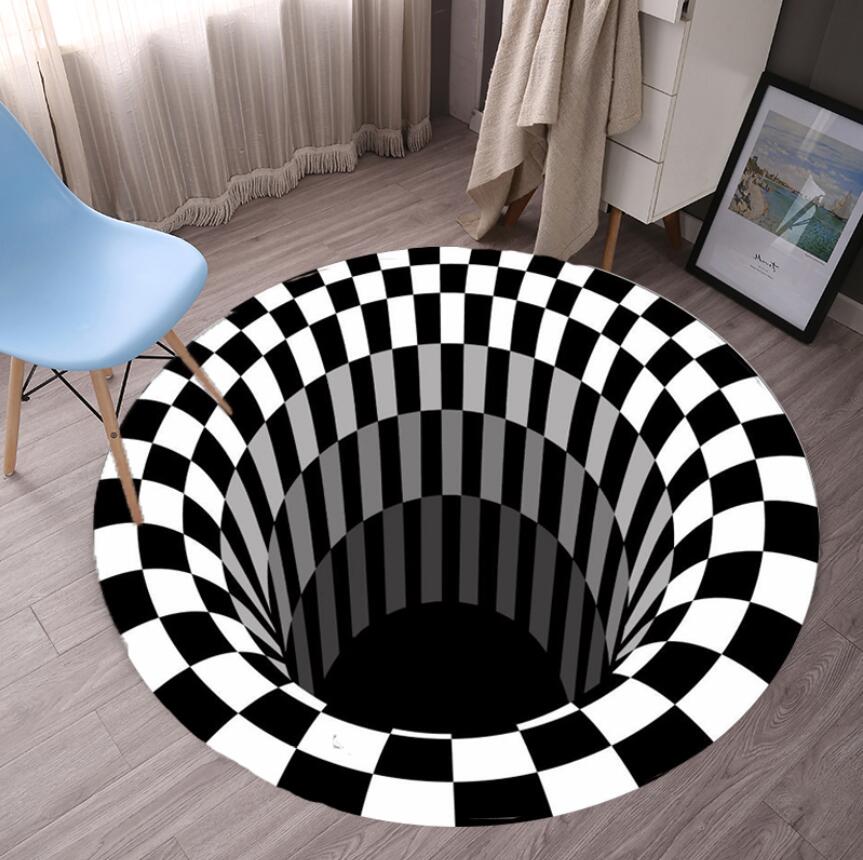 Geometric Bedroom Rugs Black W - Commercial Fabric Printing recension och pris