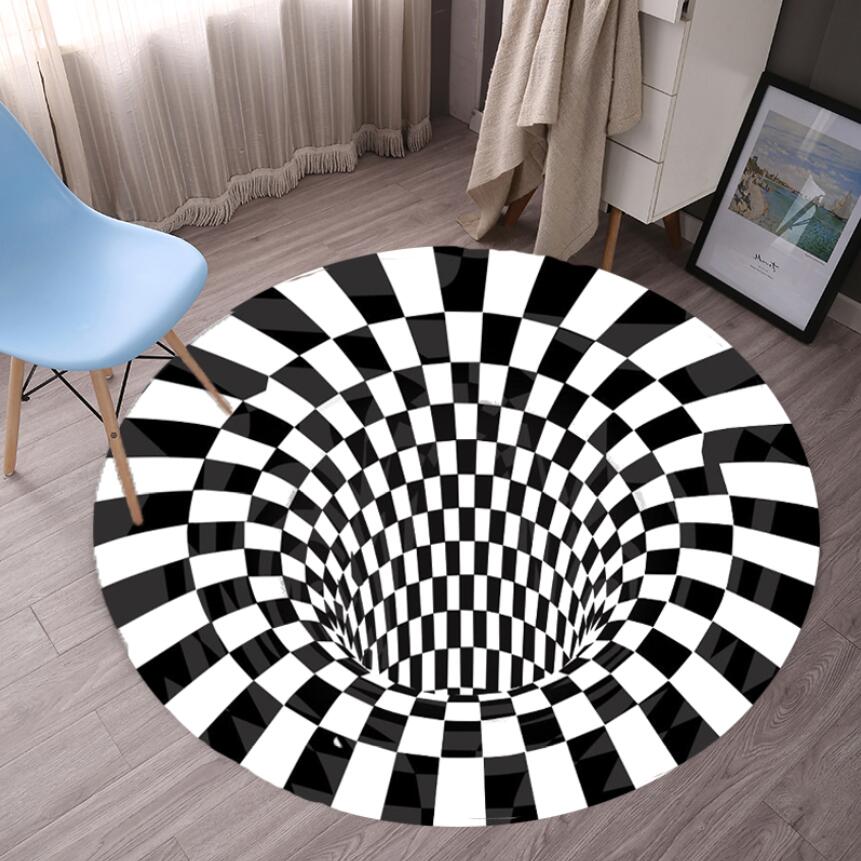 Geometric Bedroom Rugs Black W - Commercial Fabric Printing recension och pris
