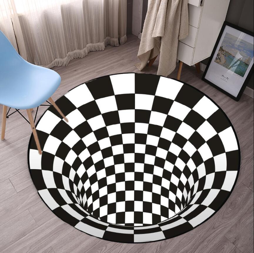 Geometric Bedroom Rugs Black W - Commercial Fabric Printing recension och pris