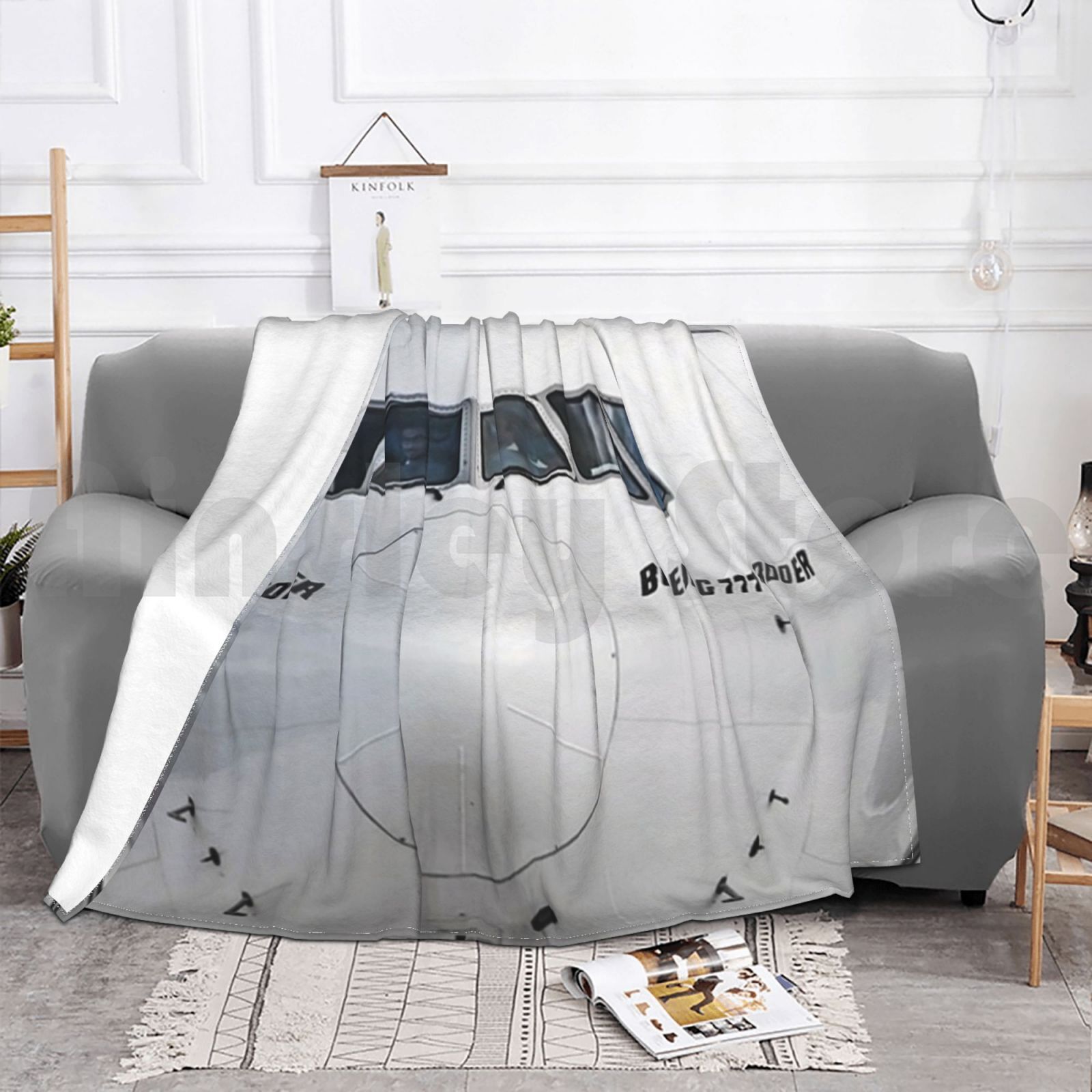 Boeing 777 Nose View Blanket F - Commercial Fabric Printing recension och pris
